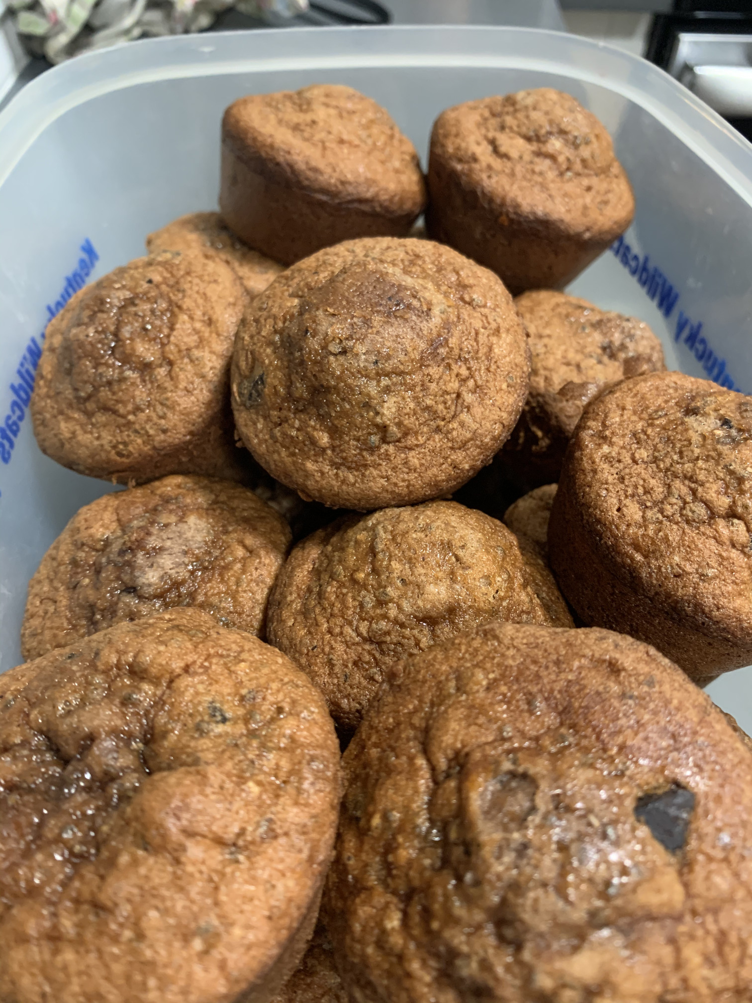 Muffins in a container